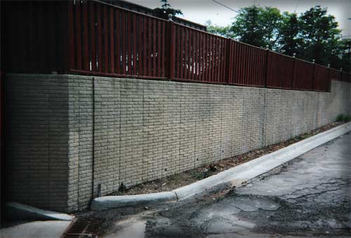 Dumpster Area Wall